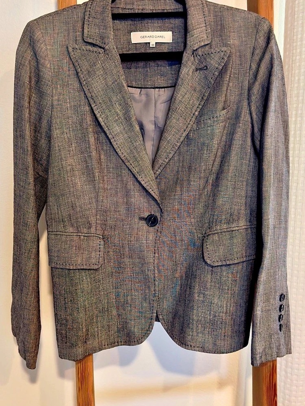 Gerard Darel Women's Gray Blazer Size 38